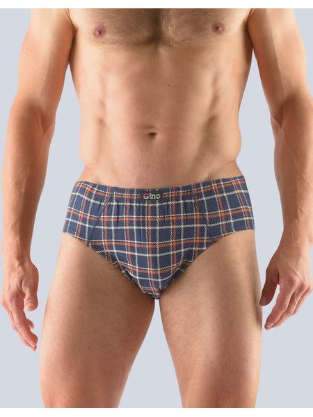 Pánské slipy se širším bokem, širší bok, šité, s potiskem 71104P - tyrkysová žlutozelená