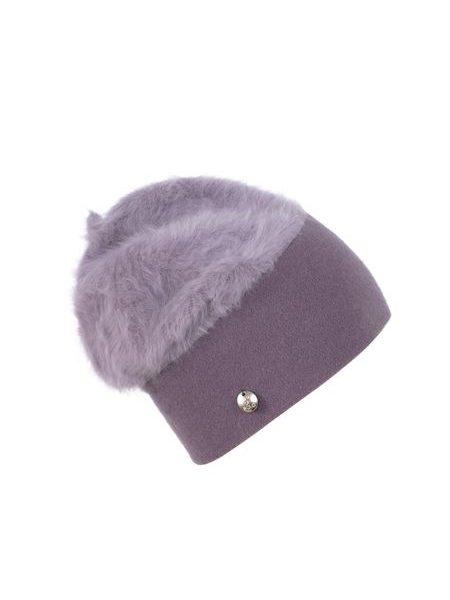 Čepice zimní atmosféra fialková