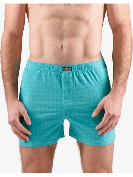 Pánské trenky volné, šité, s potiskem 75191P - peprmint šalvěj