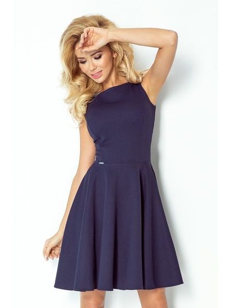 Krásné tmavě modré šaty s nabíranou sukní - Lacosta