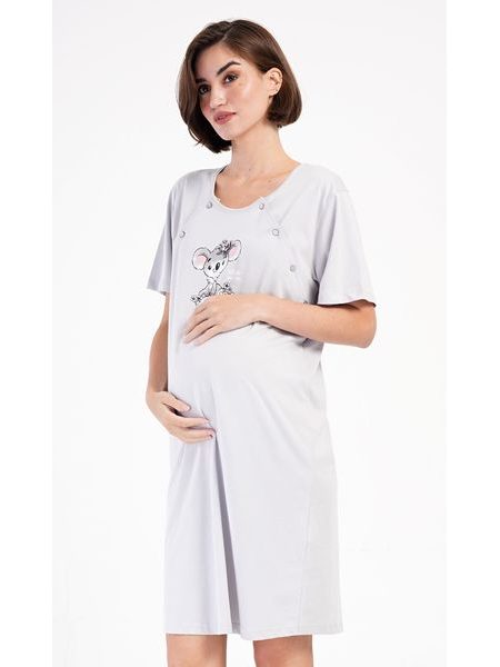 Dámská noční košile mateřská Malá koala - šedá