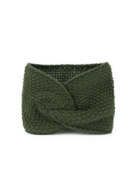 Podzimní pletená čelenka žlutá