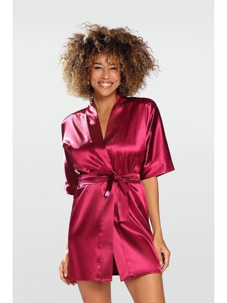 Saténový župan 90 bordo