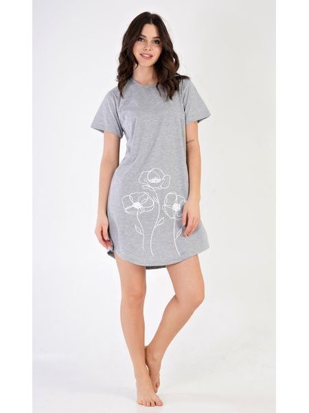 Dámská noční košile s krátkým rukávem Leontýna - světle modrá