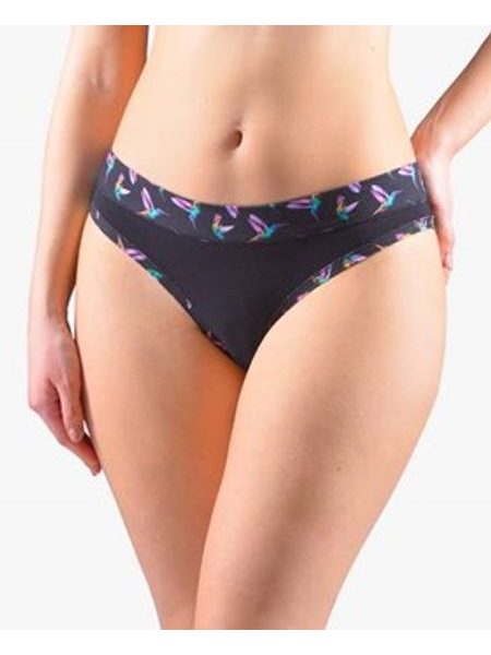 Dámské kalhotky bokové - brazilky, šité, jednobarevné Disco XVII 16174P - černá fialová