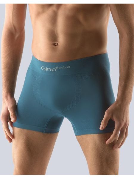 Pánské boxerky s delší nohavičkou, delší nohavička, bezešvé, jednobarevné Bamboo PureLine 54004P - petrolejová