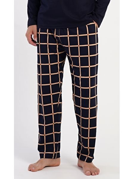 Pánské pyžamo dlouhé Alfréd - tmavě modrá