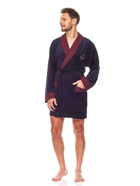 Pánský župan 9101 dark blue