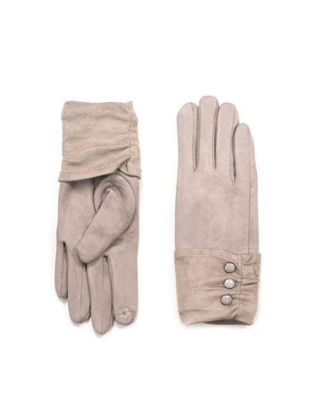 Elegantní rukavice s knoflíčky růžové