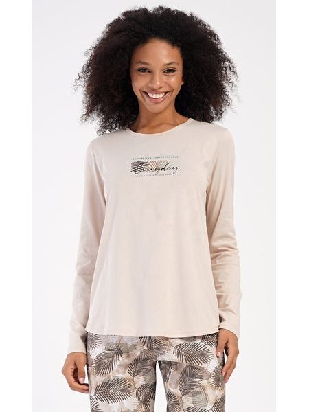 Dámské pyžamo dlouhé Everyday - béžová