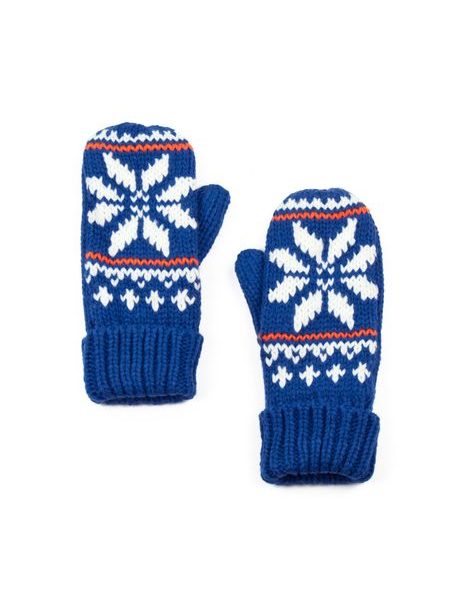 Palcové rukavice s hvězdou modré
