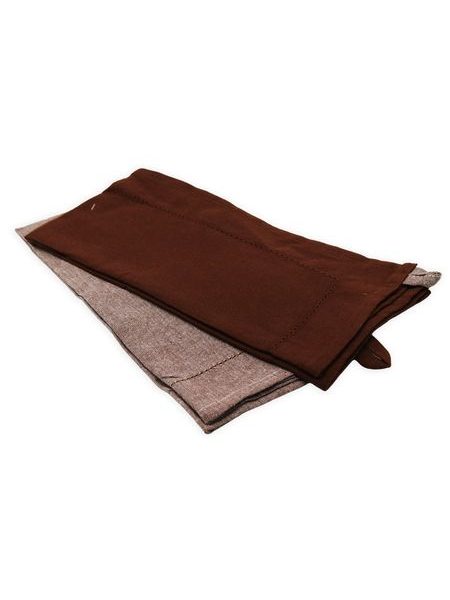 Utěrka, 2 ks, 50x70 cm, čokoládová + režná