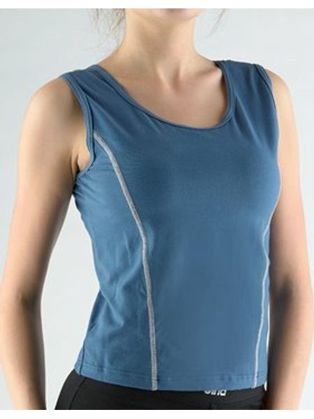 Dámské tílko, širší ramínka, šité 98021P - kouřová šedobílá