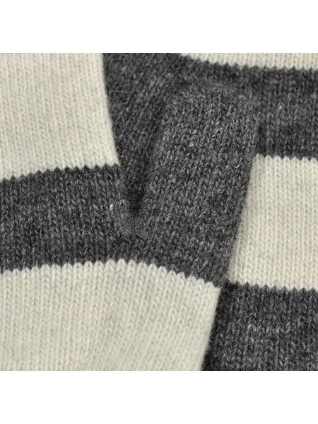 Vlněné Oranžovo-červené Zimní pruhované rukavice