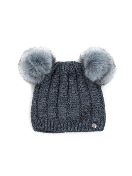 Čepice s oušky šedá