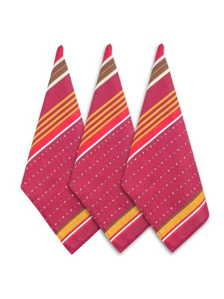 Sada 3 utěrek 50*70 cm, červené