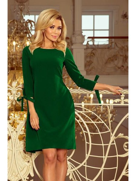 Šaty s mašlemi jasně zelené