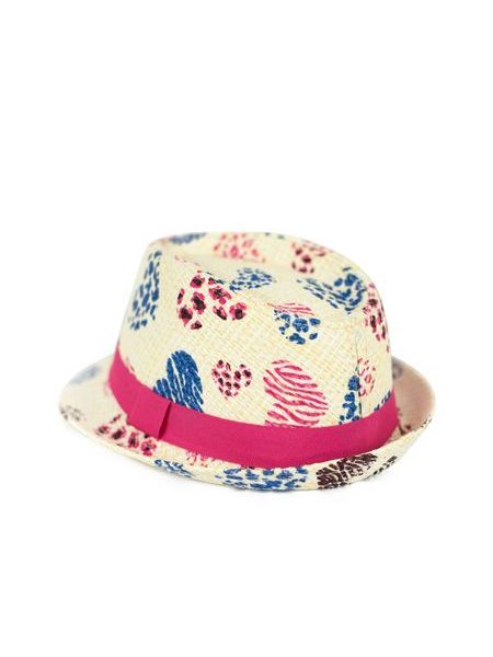 Dětský klobouk Uličník s malinovou stuhou