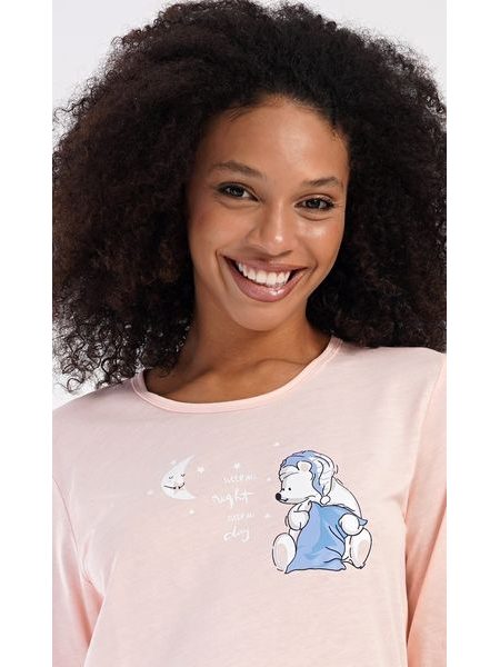 Dámské pyžamo dlouhé Good night - světle lososová