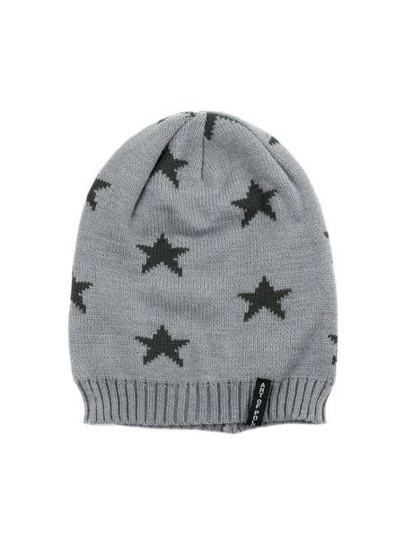 Čepice beanie s hvězdičkami šedá
