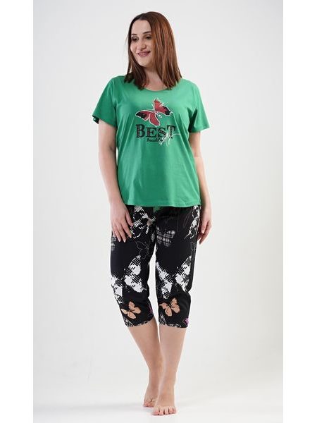 Dámské pyžamo kapri Lenka - zelená