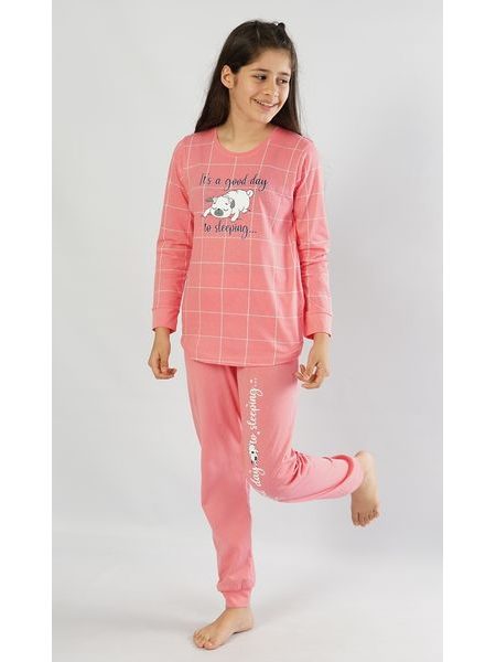 Dětské pyžamo dlouhé Sleeping day - azurová