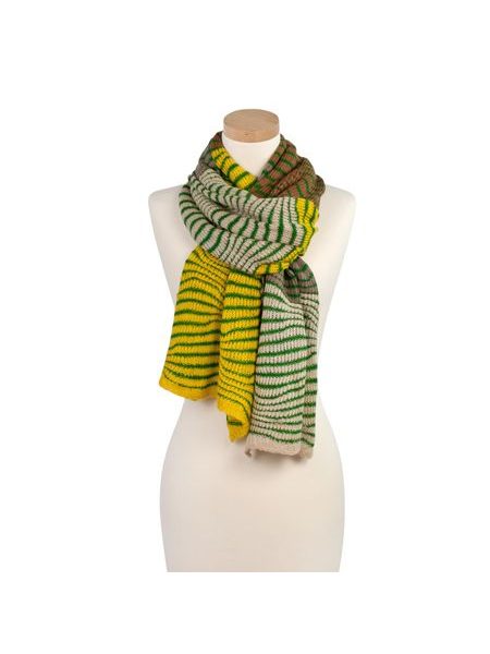 Zkroucený dlouhý šál - žlutý