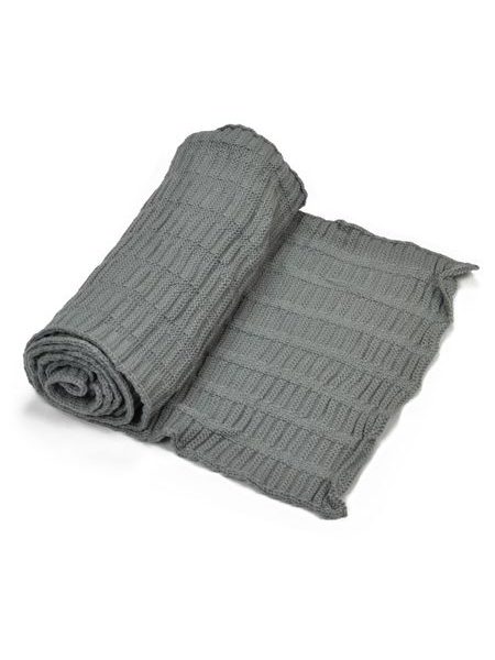 Zimní pletená šála - šedá