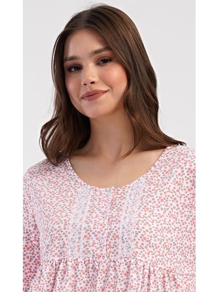 Dámská noční košile s dlouhým rukávem Julie - meruňková