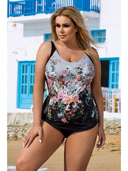 Jednodílné plavky Lena květinové