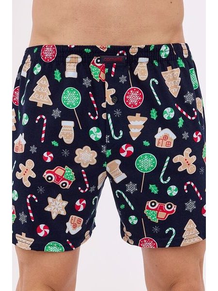 Vánoční trenýrky s perníčky Comfort 167 černé