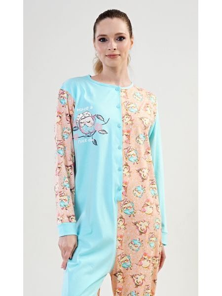 Dámský overal Sovičky - azurová