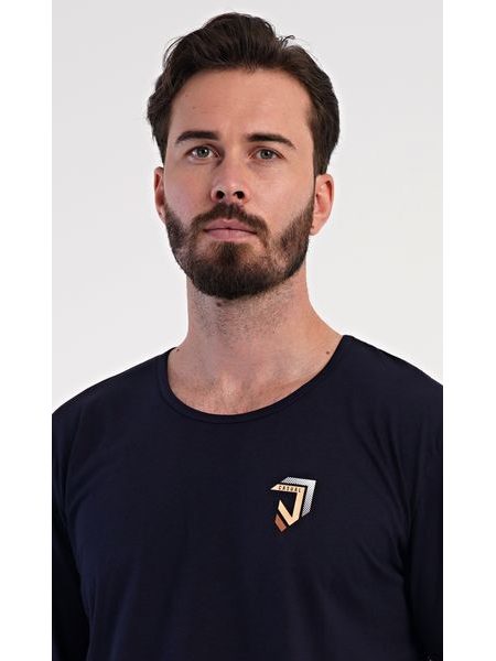 Pánské pyžamo dlouhé Alfréd - tmavě modrá