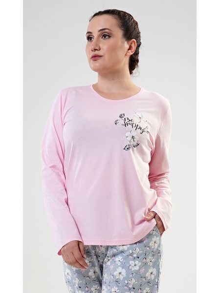 Dámské pyžamo dlouhé Valerie - světle růžová
