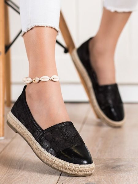 Třpytivé espadrilky z eko kůže