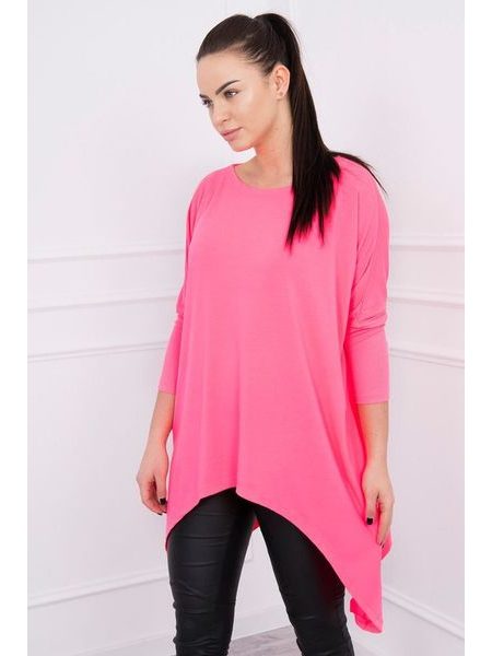 Tričko oversized, neonově růžová