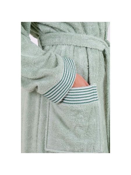 Unisex bambusový župan dlouhý se šálovým límcem BOSTON světle zelená