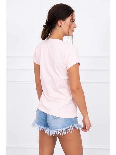 Tričko "COCO" s krátkým rukávem, světle růžová
