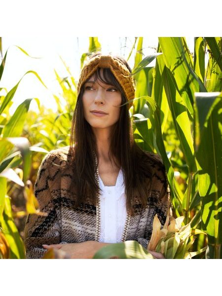 Čelenka s uzlem šedá