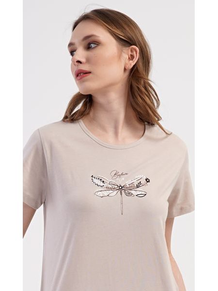 Dámské pyžamo kapri Elena - béžová