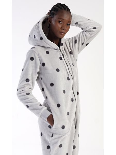 Dámský overal Puntík - šedá