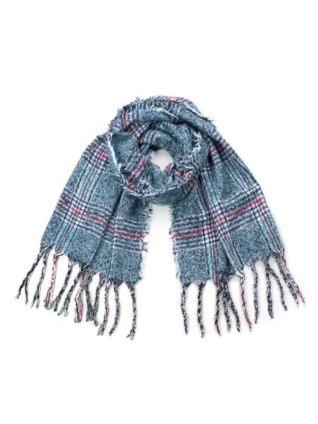 Šála Lesklá mřížka modrá