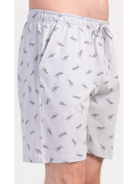 Pánské pyžamové šortky Aleš - světle šedá