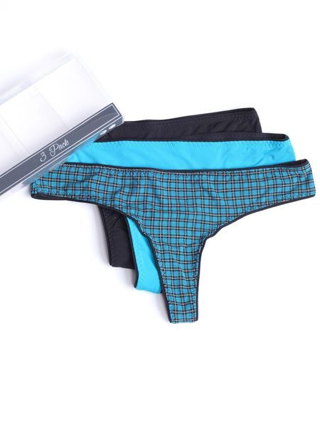 Dámské kalhotky tanga DIESEL dárkové balení 3 kusy tyrkysové