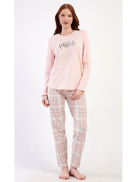 Dámské pyžamo dlouhé Coffee - šedá