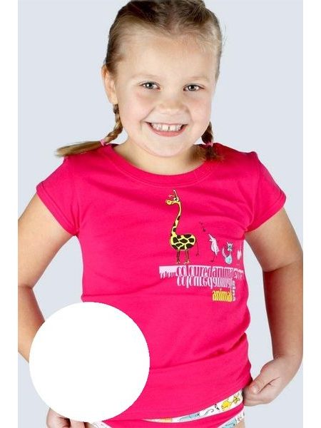 Dívčí tričko s krátkým rukávem Disco VI 28003P - bílá