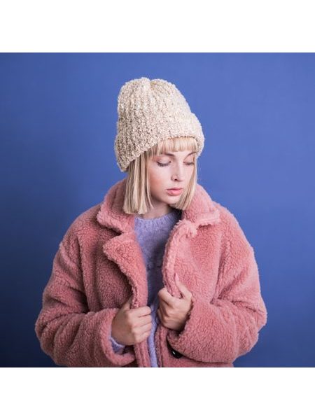 Dámská čepice melanž modrá