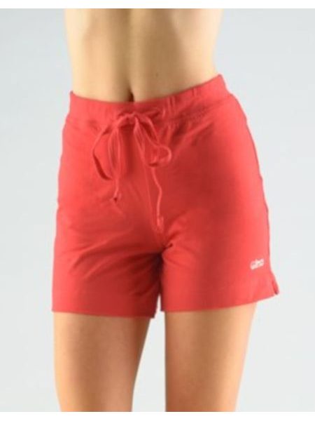 Dámské šortky krátké, šité, klasické, jednobarevné 93007P - třešňová