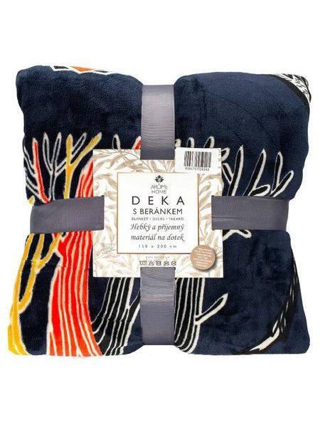 Deka 150 x 200 cm, s beránkem, mikroflanel, 460 GSM