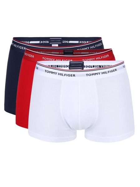 Pánské boxerky TOMMY HILFIGER Premium Essentials 3pack navy/červená/bílá